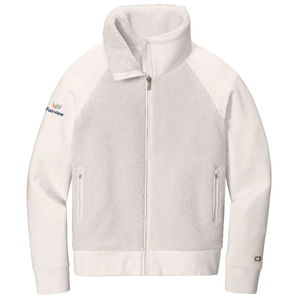 OGIO Women's Ivory Snow Luuma Sherpa Full-Zip