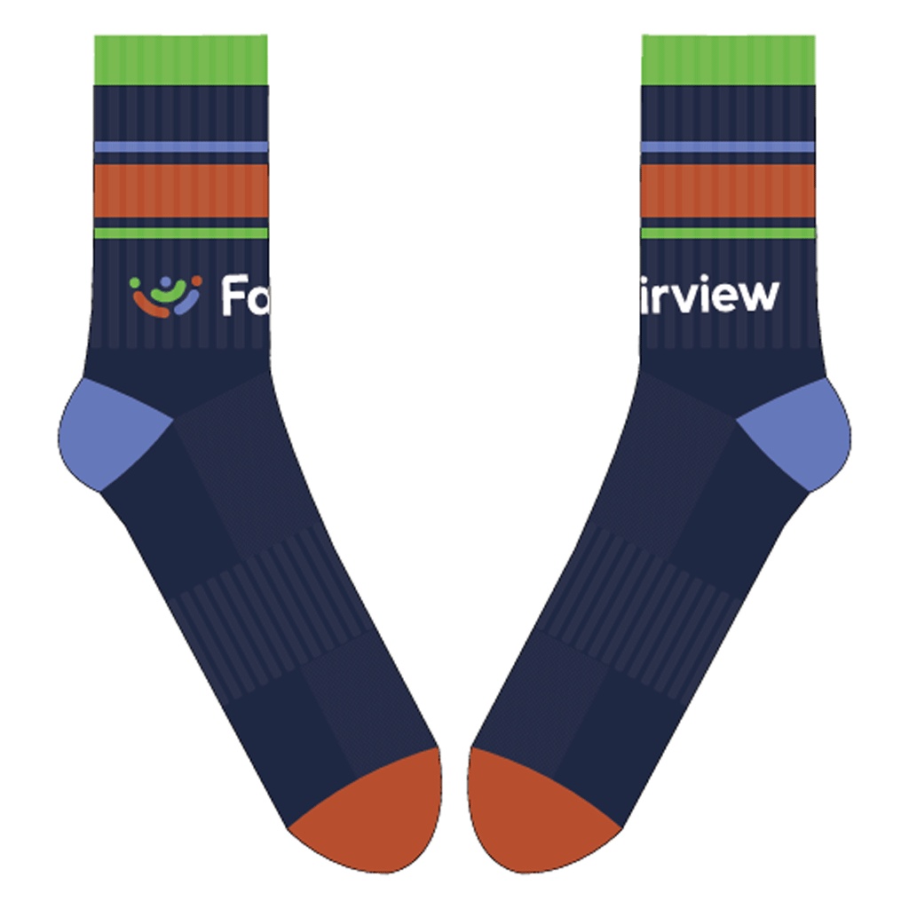 Sock101 Striped Navy Slouchy Midi Socks
