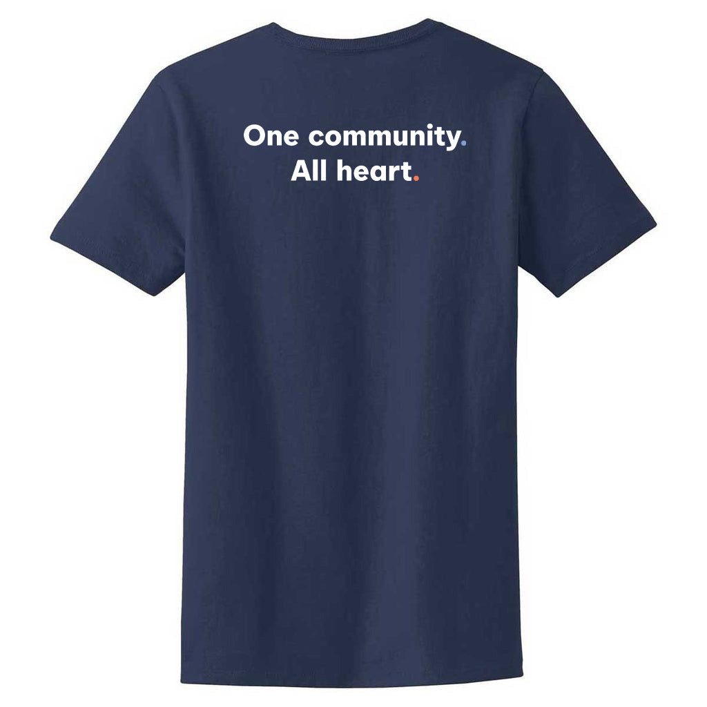 Port & Company Women's Community Heart Navy Essential T-Shirt
