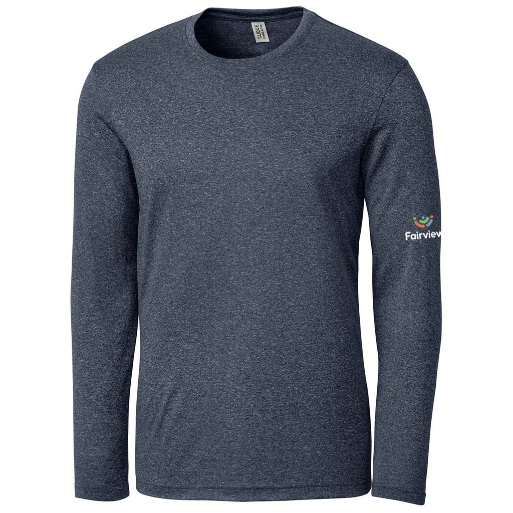 Clique Men's Navy Heather Tee Long Sleeve