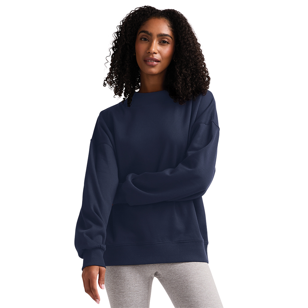 Charles River Women's Navy Willow Mock-Neck Sweatshirt