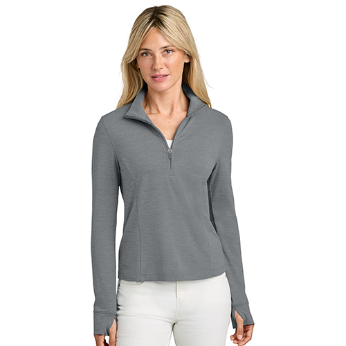 TravisMathew Women's Quiet Shade Grey Heather Onward 1/2-Zip