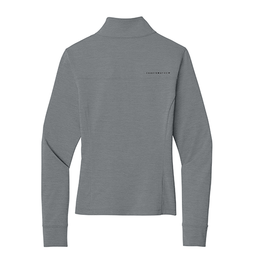 TravisMathew Women's Quiet Shade Grey Heather Onward 1/2-Zip
