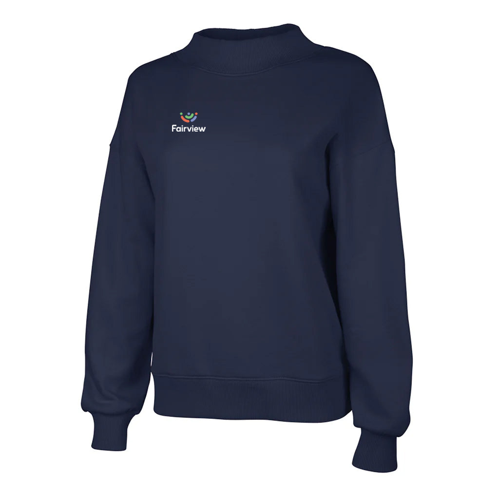 Charles River Women's Navy Willow Mock-Neck Sweatshirt