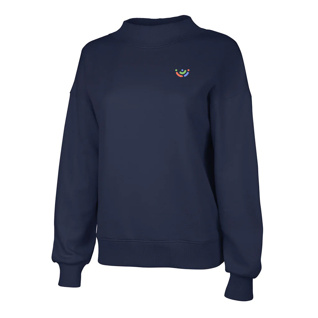 Charles River Women's Navy Willow Mock-Neck Sweatshirt