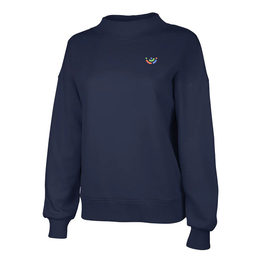 Charles River Women's Navy Willow Mock-Neck Sweatshirt