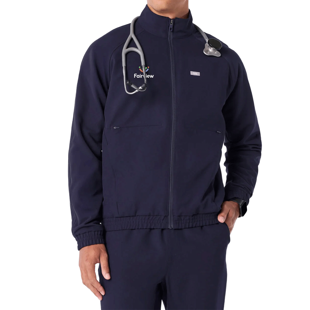 FIGS Men's Navy Cobaki Scrub Jacket