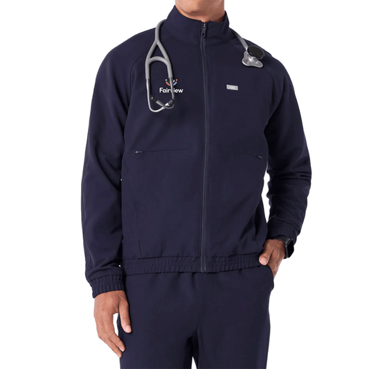 FIGS Men's Navy Cobaki Scrub Jacket
