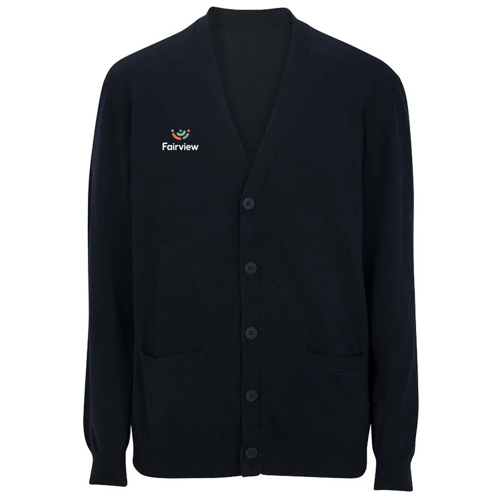 Edwards Men's Navy V-Neck Cotton Blend Cardigan