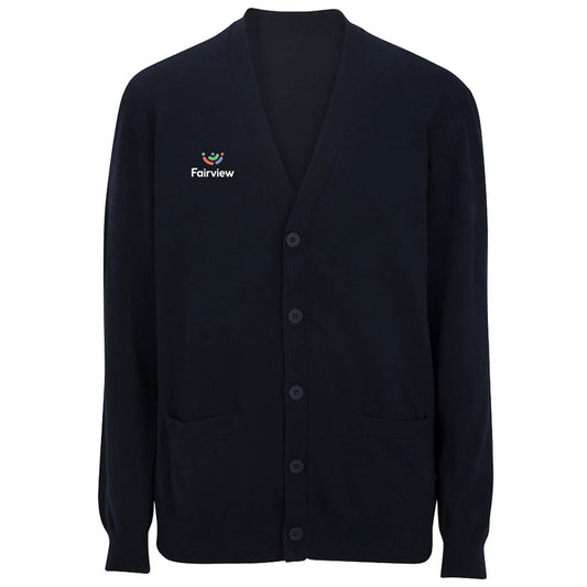 Edwards Men's Navy V-Neck Cotton Blend Cardigan