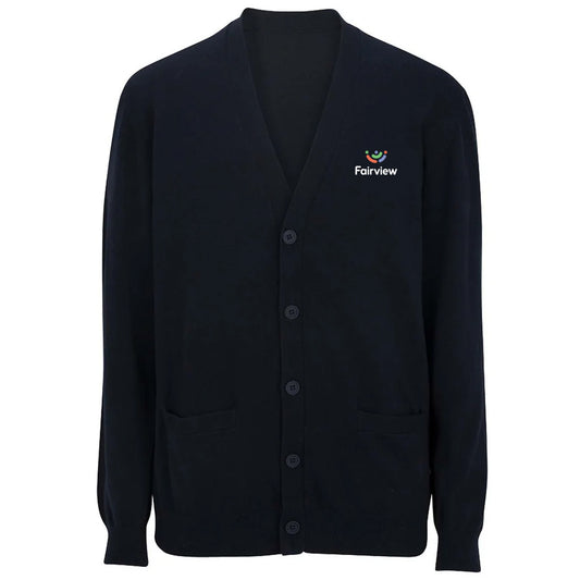 Edwards Men's Navy V-Neck Cotton Blend Cardigan