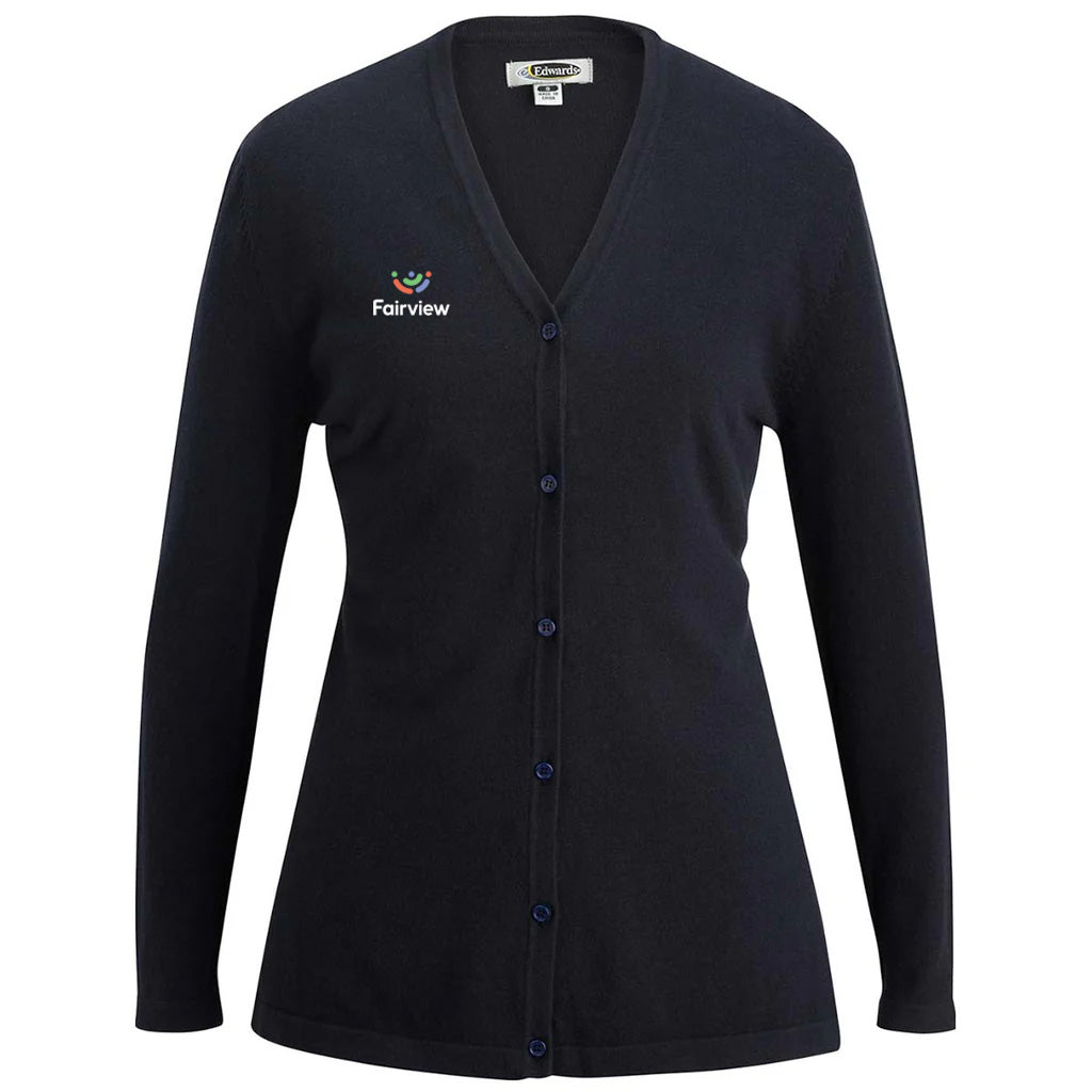 Edwards Women's Navy V-Neck Long Cardigan