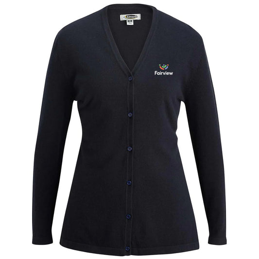 Edwards Women's Navy V-Neck Long Cardigan