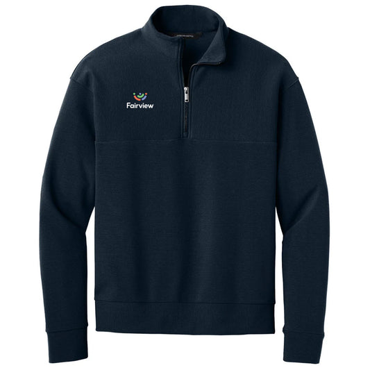 Mercer+Mettle Men's Night Navy Linear Texture 1/4-Zip