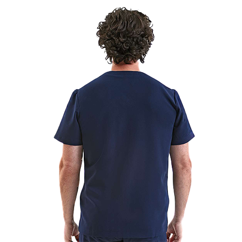 Onna Men's Navy Limitless V-Neck Stretch Scrub Top