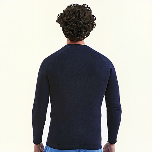 Onna Men's Navy Heather Unstoppable Long Sleeve Fresh Underscrub Base Layer T-Shirt