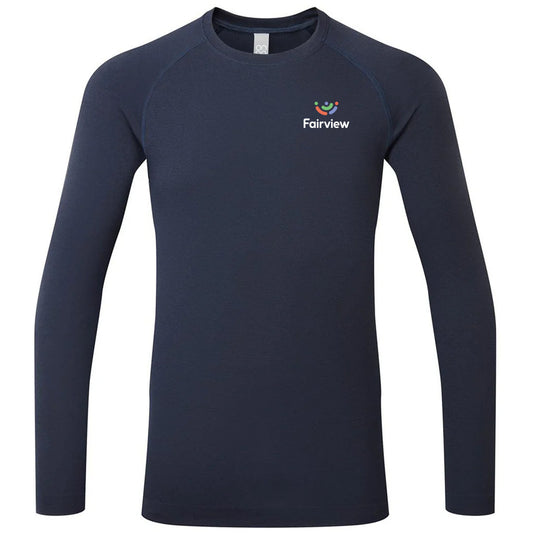 Onna Men's Navy Heather Unstoppable Long Sleeve Fresh Underscrub Base Layer T-Shirt