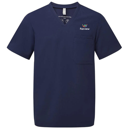 Onna Men's Navy Limitless V-Neck Stretch Scrub Top