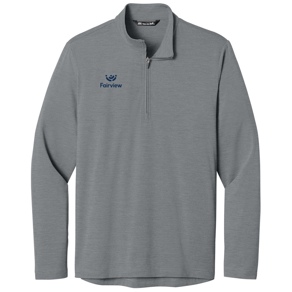 TravisMathew Men's Quiet Shade Grey Heather Onward 1/4-Zip