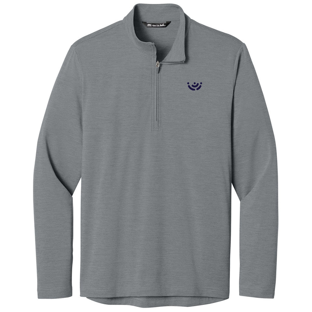 TravisMathew Men's Quiet Shade Grey Heather Onward 1/4-Zip
