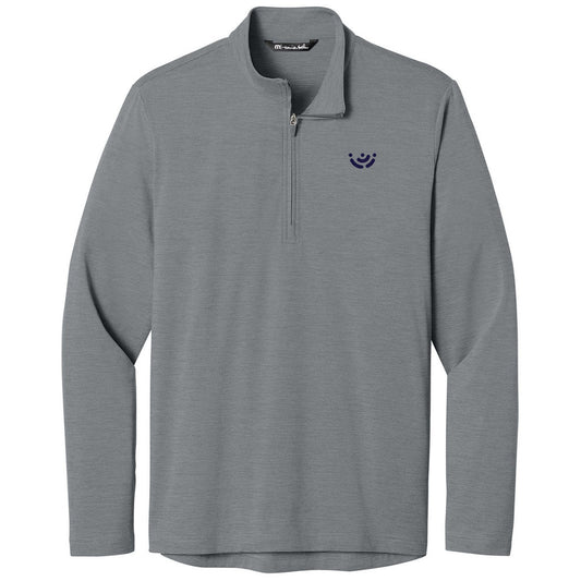 TravisMathew Men's Quiet Shade Grey Heather Onward 1/4-Zip