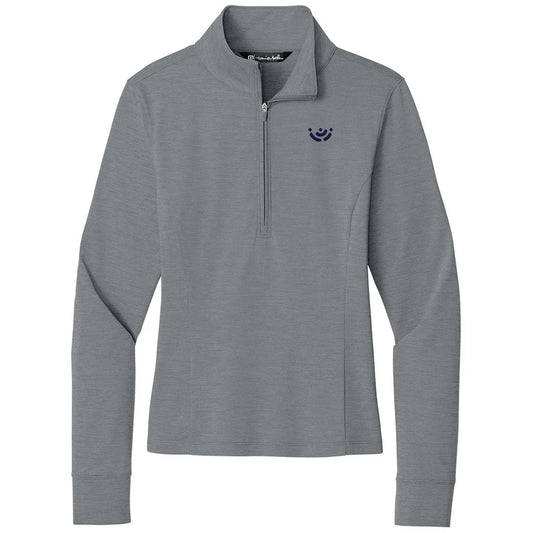 TravisMathew Women's Quiet Shade Grey Heather Onward 1/2-Zip