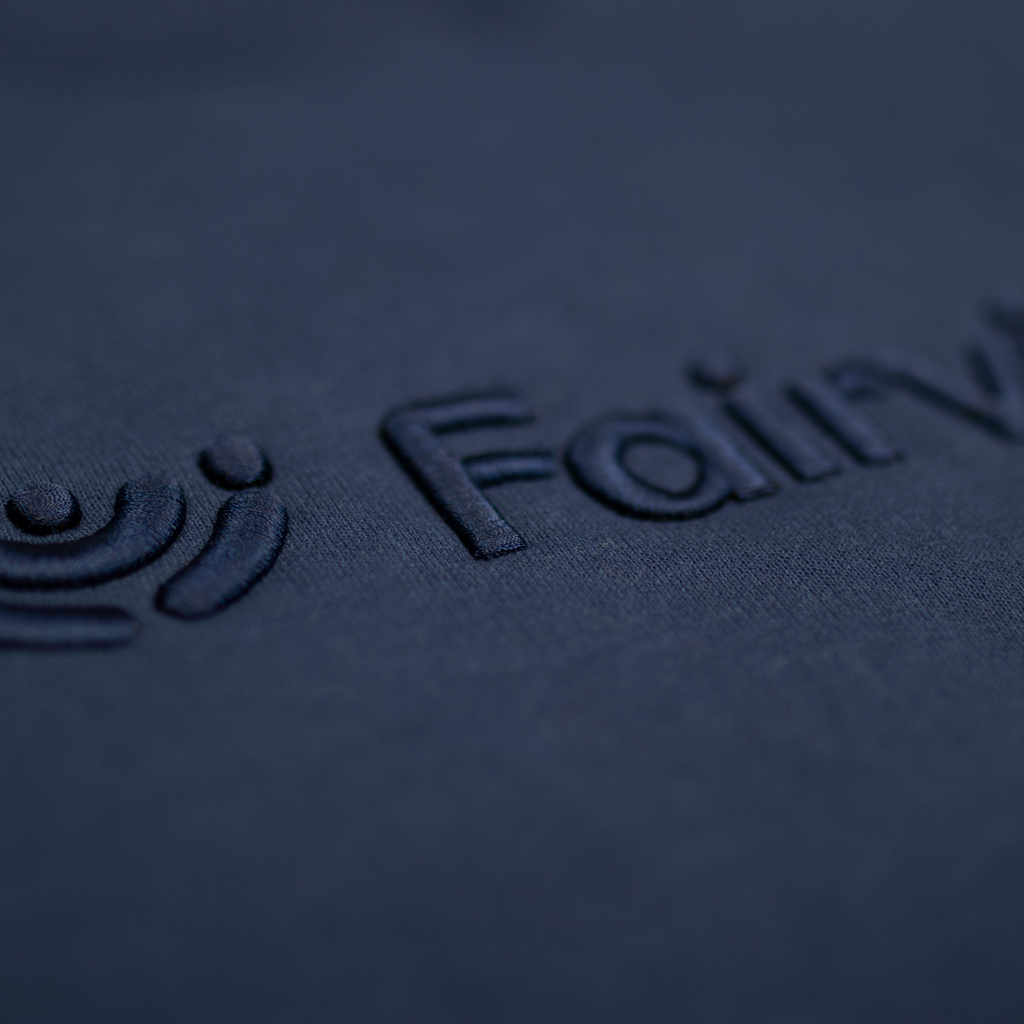 Port & Company Men's Puff Embroidered Navy Core Fleece Crewneck Sweatshirt