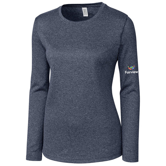 Clique Women's Navy Heather Long Sleeve Tee