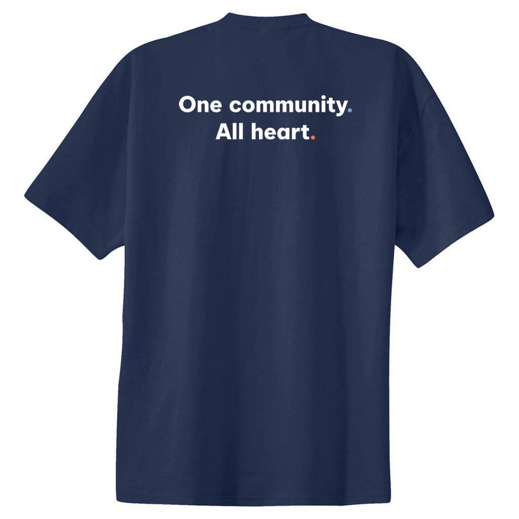 Port & Company Men's Community Heart Navy Essential T-Shirt