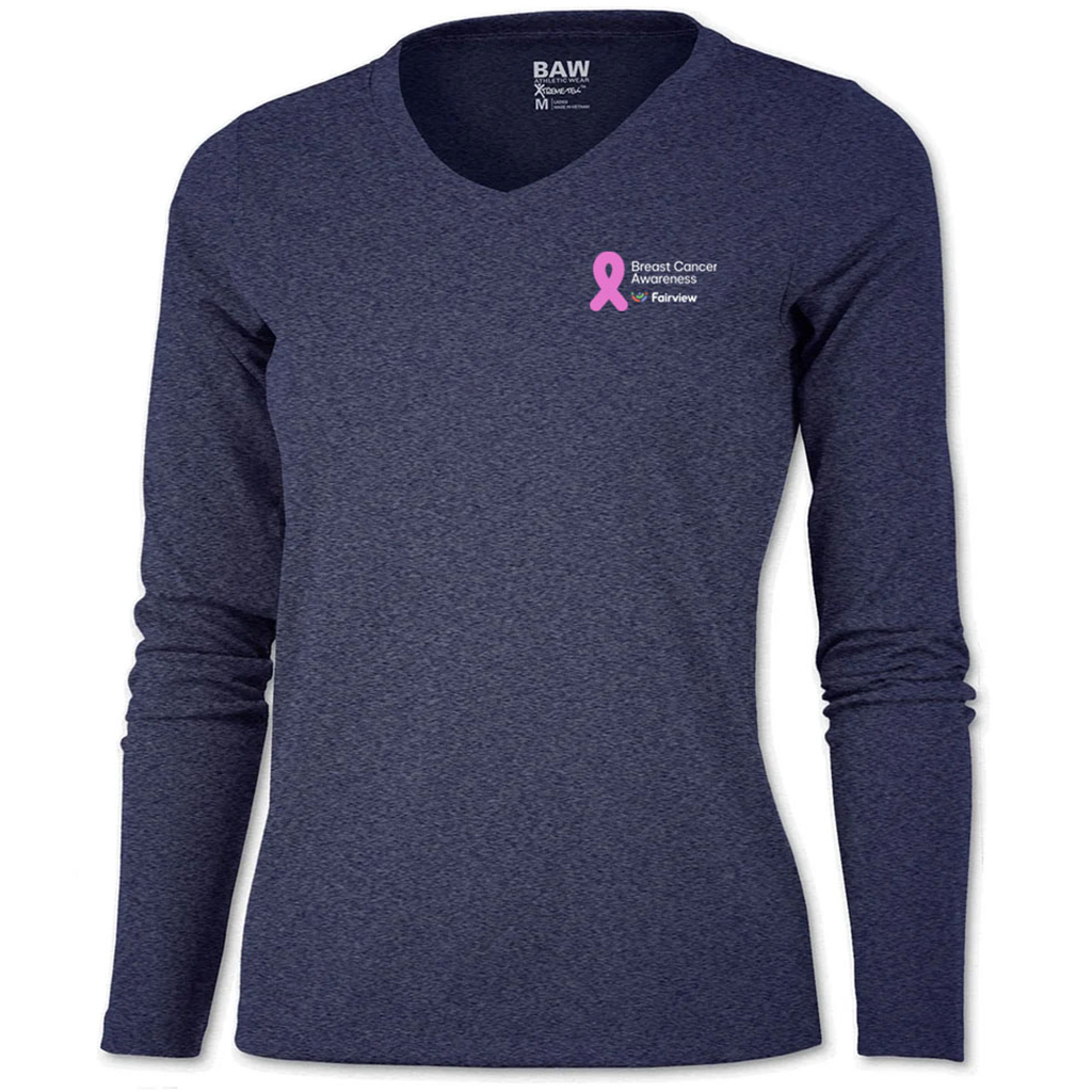BAW Women's Heather Navy Xtreme Tek Long Sleeve Shirt