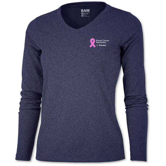 BAW Women's Heather Navy Xtreme Tek Long Sleeve Shirt
